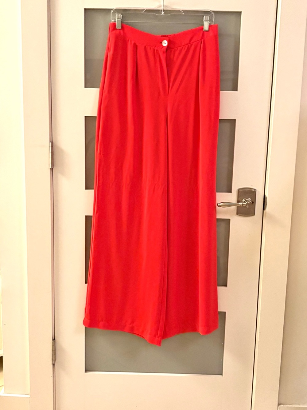 Lemaire Vibrant Red Boot-Cut Wide Leg Pants